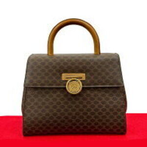 Celine Macadam Blason handbag Triomphe motif medal Coin Wallet Brown